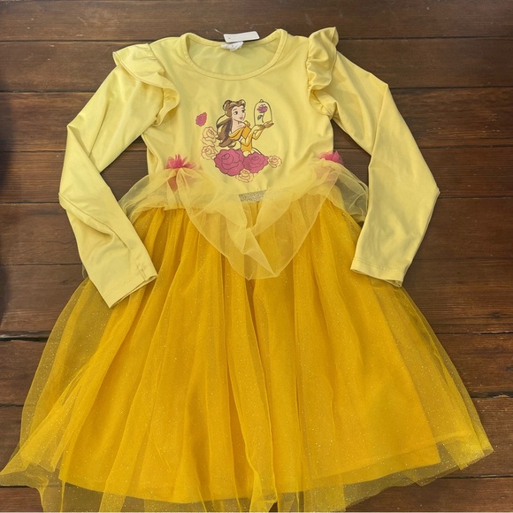 Yellow and Pink Theater Costume with Tulle Overlay Disney Princess 4T - Picture 1 of 6